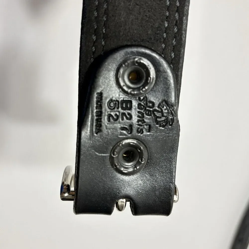 Desantis Fancy Stitched Lined Belt Leather 1.5 Inch Wide Model B27, 38